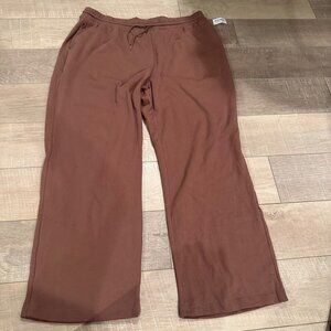 Old Navy Brown Wide-Leg Track Pants